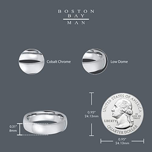 Cobalt Chrome Comfort Fit Wedding Band