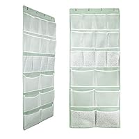 2 Stück-über der Tür Organizer mit 2 Größen von Aufbewahrungstaschen,Platzersparnis Hinter Tür Hängeorganizer für Schuhe,Socken,Unterwäsche,Hüt,Handtasche,Türregal hängt im Bad,Schlafzimmer,Schlafsaal
