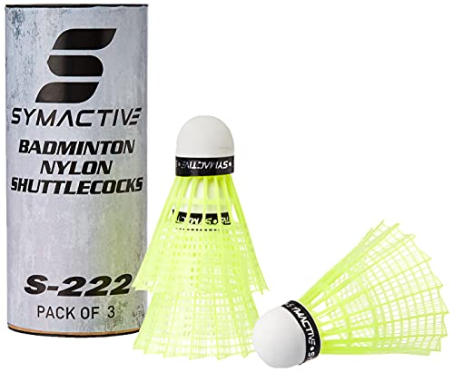 Amazon Brand - Symactive Badminton Kit With 2 Racquets For Intermediate Players And Nylon Shuttles, S333, Multicolor 6 41VeDdfaDNS