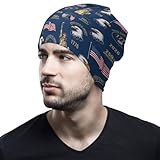 Breathable Running Beanie Hat Printed Design Soft Knit...