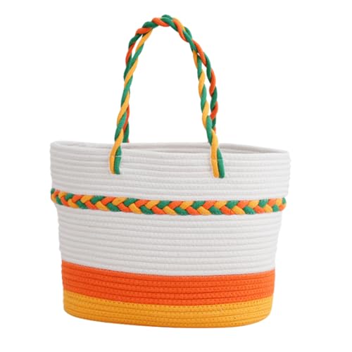 Woven Grocery Rope Purse for Women, Handmade Beach Shoulder Bag, Artistic One-of-a-Kind Handbag