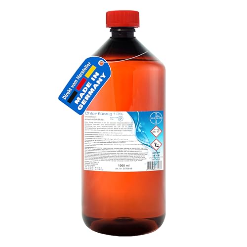 HERRLAN® Chlor flüssig 1 Liter, 1,3 Kg Netto UNSTABILISIERT mit...