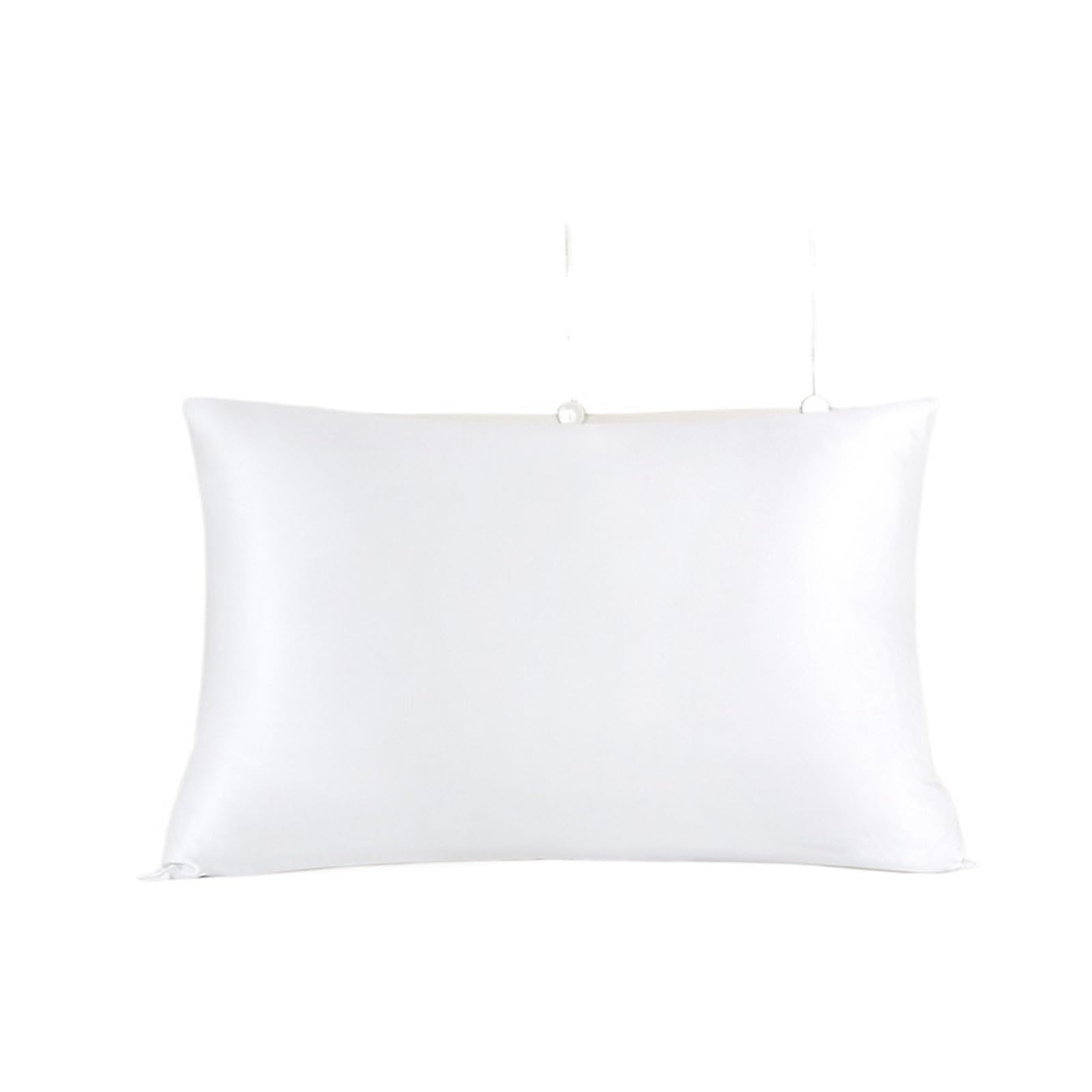 Silk pillowcase Mulberry Silk Pillowcase Pillow Cover For Hair And Skin With Hidden Zipper Cases(White,1PCx51x76cm)