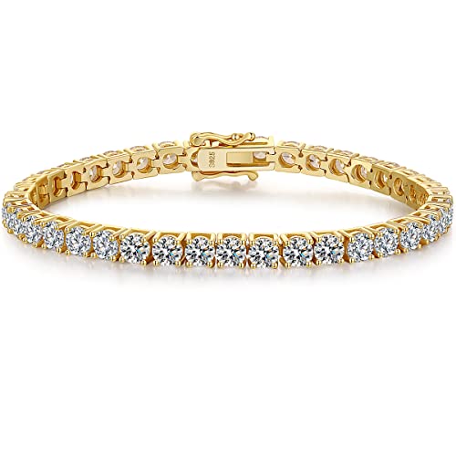 Tennis Bracelet Gold Cz Tennis Bracelets For Women Sterling Silver Cubic Zirconia Classic Tennis Bracelet For Women Mens Tennis Bracelet 7Inch Silver Cz Tennis Bracelet White Gold Tennis Bracelet 7 #TOP10