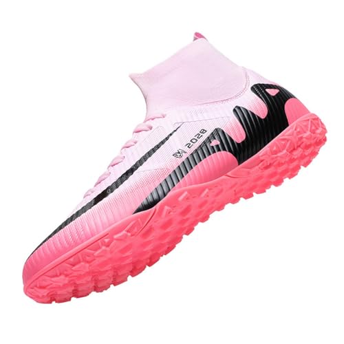 DHOVOR Football Boots Boys Girls Astro Turf Football Boots Kids High-Tops Professional Football Shoes Athletics Indoor Soccer Shoes