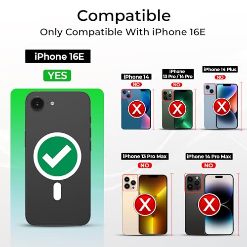 Image of A rtistque Clear Back Cover Case for iPhone 16e Compatible with Mag-Safe| Acrylic | Case | Shockproof TPU Protective Design | iPhone 16e Cover Transparent
