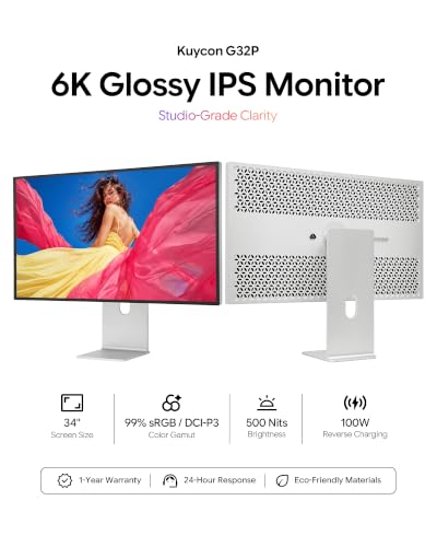Image of G32P 32 inch 6K UHD Monitor, IPS Glossy Panel (Honeycomb with Stand)