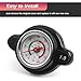 Titwaye Motorcycle Radiator Cap, High Pressure Radiator Cap with Temp Gauge, 1.8 Bar Fuel Tank Cover Accessories, Fit for Most Cars, Trucks, SUVs (Black)