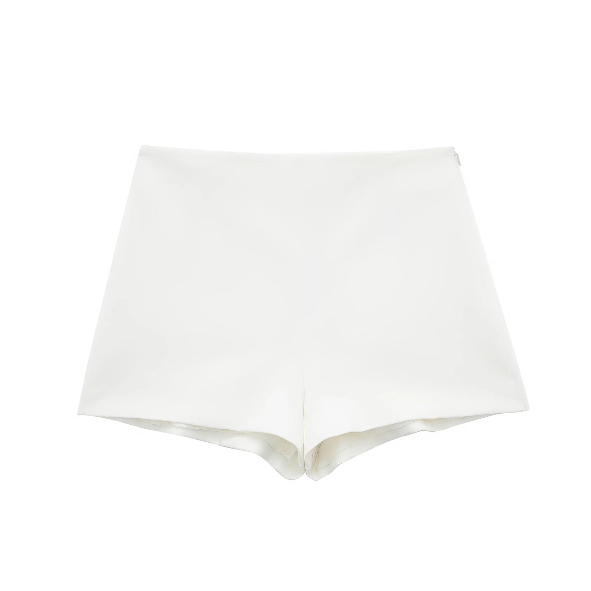 WHITE1 - Pantalones cortos de cintura alta para mujer, White1, S