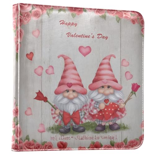 Álbum de fotos adhesivo DIY Scrapbook con diseño de gnomos y rosas, encuadernador de 3 anillos, 40 páginas, tamaño 8x10 para recuerdos miniatura 1