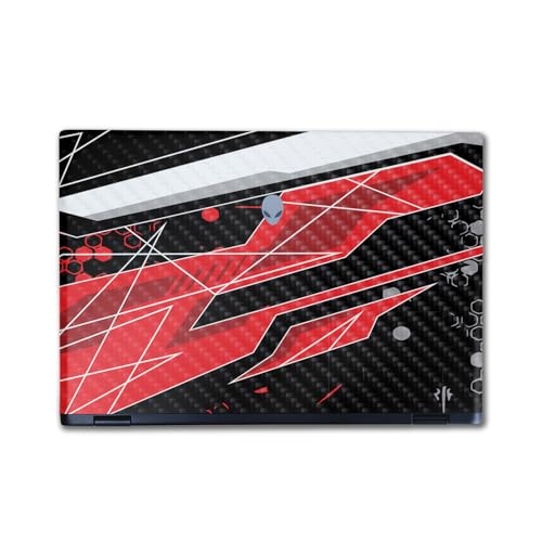 Image of Carbon Fiber Laptop Skin Compatible with Alienware M16 R2 (2024) - Racing Chaos - Premium 3M Vinyl Protective Wrap Decal Cover - Easy to Apply | Crafted in The USA by MightySkins