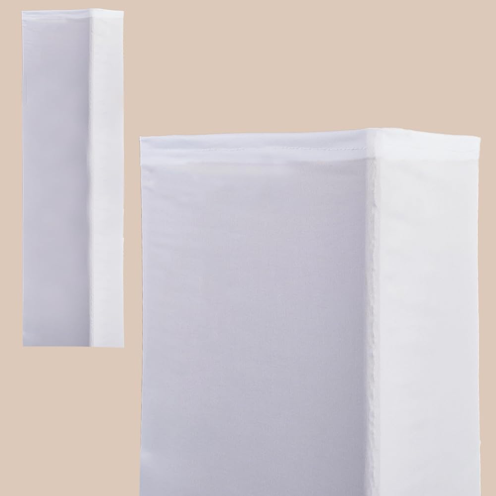 CREATCABIN 2 weiße Traversenabdeckung Für Hochzeiten Traversenabdeckung Passend 200x20cm Kastenrahmen Stretch Stoff Scrim Elastischer Stoff Nahtlose Integration Einfache Installation Ideal