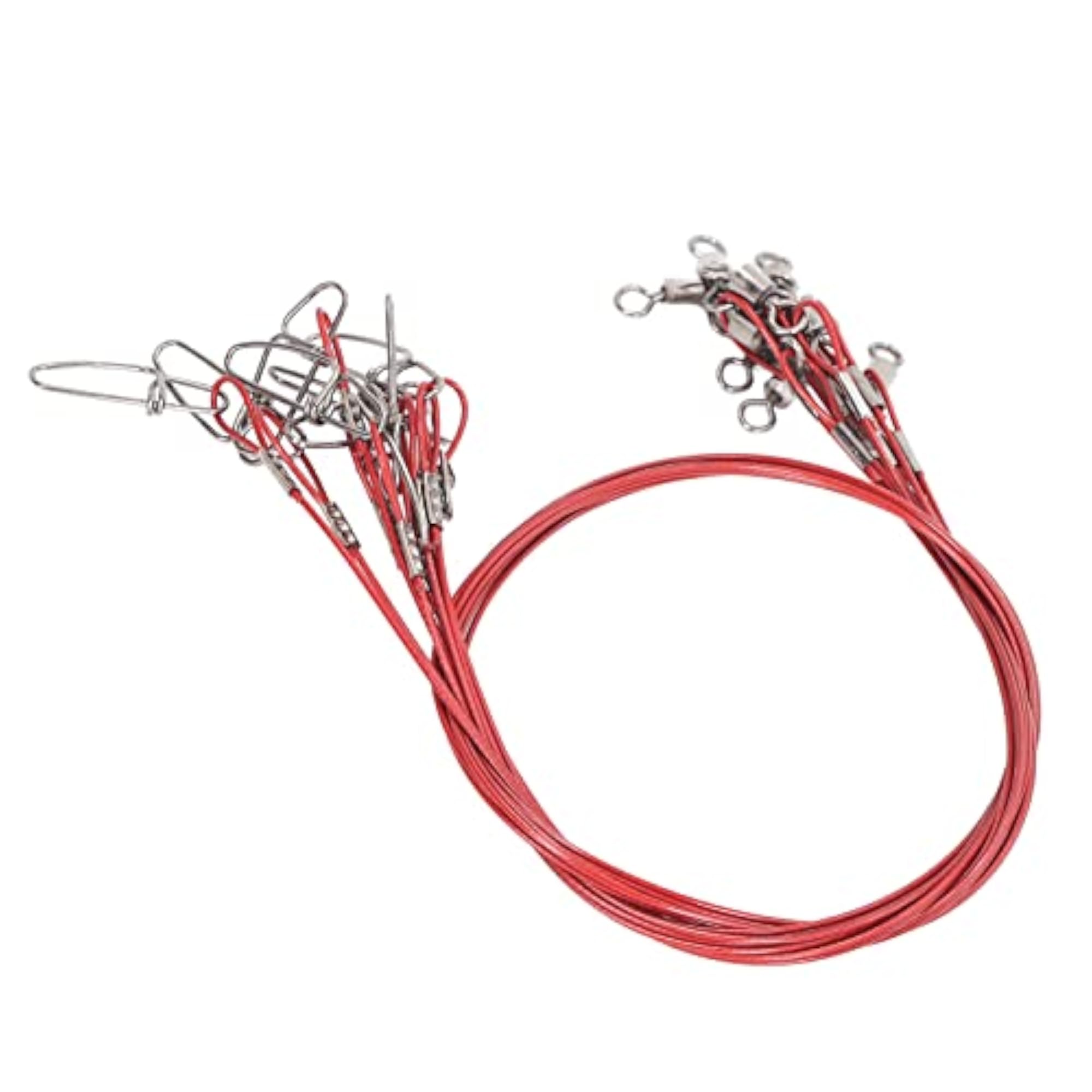 Fishing Leaders, High Steel Fishing Line Leaders with Swivels