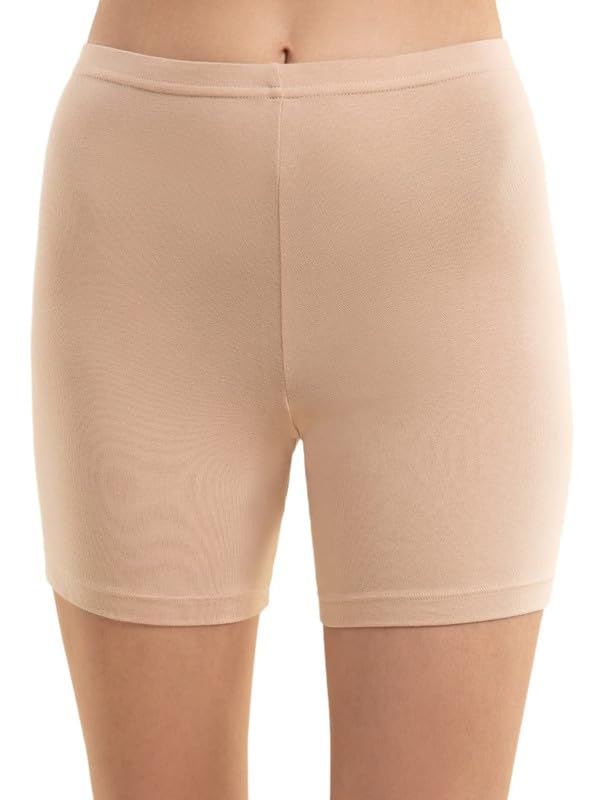 omyra Women High Waist Tummy Control Shapewear Cycling Shorts | Seamless Body Shaper Panties | Stretch Layering Shorts for Under Dresses Skirts & Outfits | Smooth Fit Inner Shaper (Skin,38)-picture-27