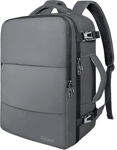 Image of Taygeer Personal Item Backpack for Women, 35L Travel Backpack | Bookbag with Laptop Compartment & Water Bottle Pocket, Lightweight Work Back pack for Weekend Business Gym Hiking, Dark Grey