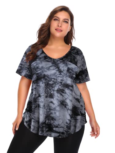 Image of BELAROI Women Plus Size Tops V-Neck Tunics Shirts