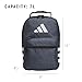adidas Santiago Lunch Bag Cooler for Women and Men, Insulated Food Container Box with Mesh Pocket, Twill Onix Grey/Black, One Size