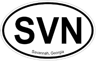 Savannah GA Oval Vinyl Decal Sticker