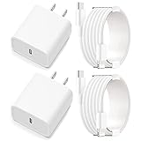 [2 Pack] 20W iPhone Fast Charger, MFi USB C Wall Charger Block with 5FT Lightning Cable Compatible with iPhone 14Pro/13 Pro/12/12 Pro Max/11 Pro Max/XS Max