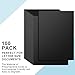 Fulmoon 100 Pack 15 Mil Sand-Textured Polycover Poly Binding Covers Letter Size 8-1/2 x 11 Inches for Letter Size Document Binding, Business Proposals Un-Punched, Square Corners, Black