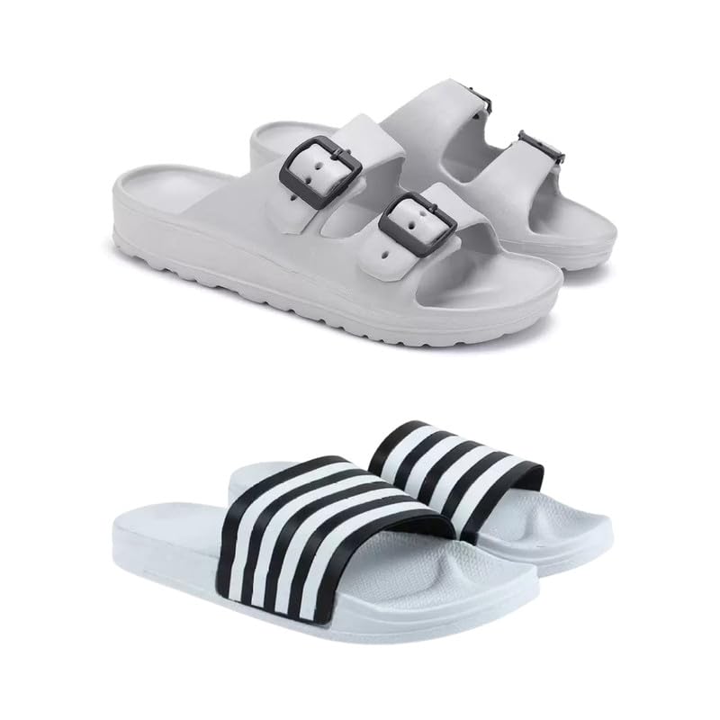 WINGSCRAFT Lightweight,Classic Slider || Sandals with Clogs for Men-Combo-COMBO(2)-3114-3026-10 -P-picture-47