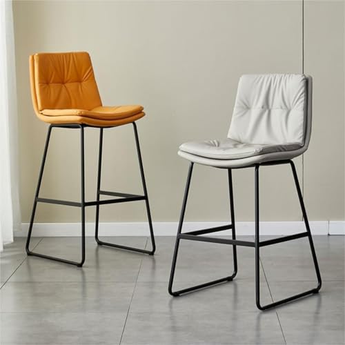 Chaises de petit-déjeuner légères XJBTBA tabouret de bar avec dossier pour salon