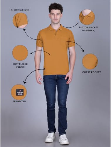 Image of FYLTR Men's Solid Polo | Regular Fit | Casual Polo Shirts for Men