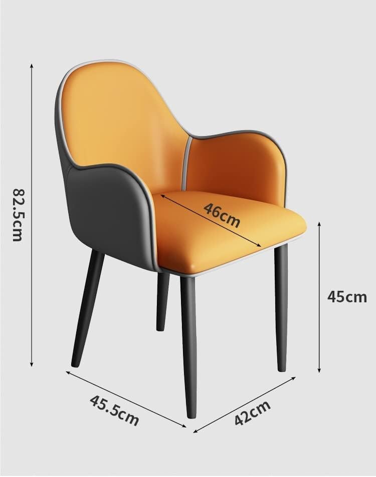 Miniatura 3 de KRECS Silla de escritorio pequeña, reposabrazos, sillas de lujo para restaurante al aire libre, sala de estar, silla de cuero para niños, muebles de