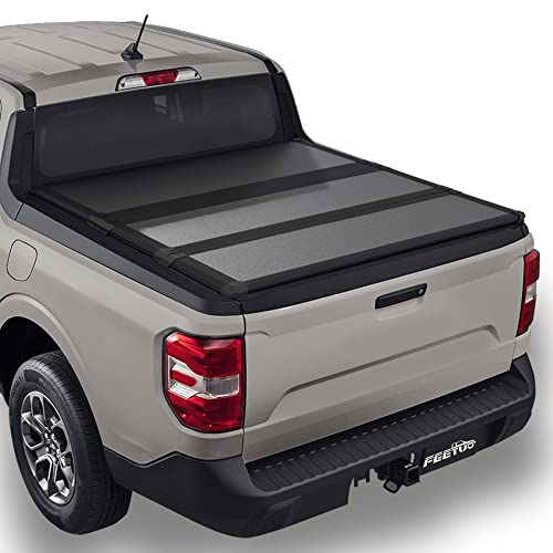 FeeTUO FRP Hard Tri-Fold Tonneau Cover Truck Bed for 2022-2023 Maverick 4.6FT/54.4inch
