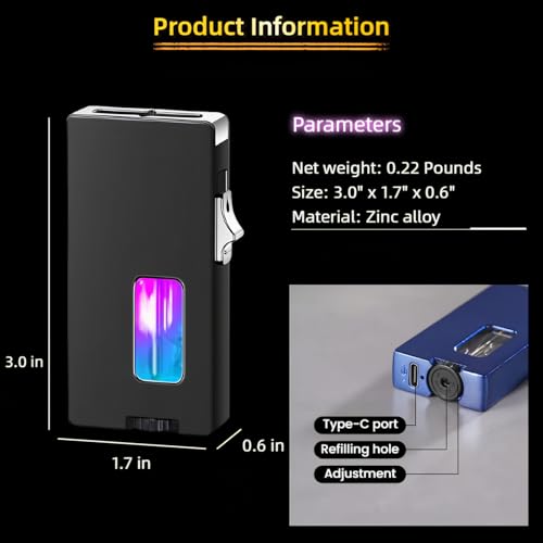 Encendedor recargable de butano con llama ancha y carga USB-C miniatura 4