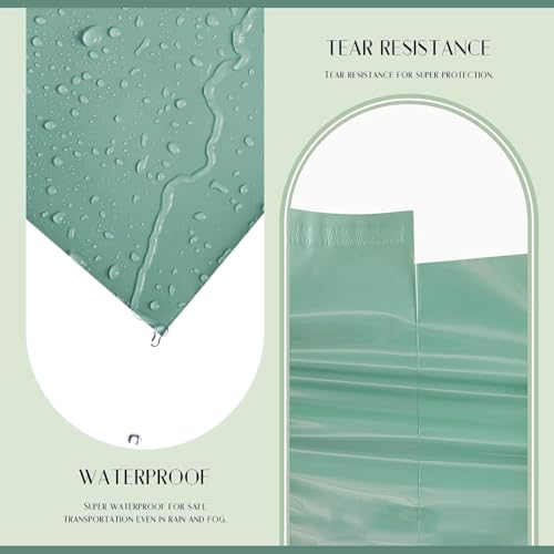 Image of Metronic Poly Mailers 14.5X19 1000 Pack, Strong Adhesive Shipping Bags for Clothing, Waterproof and Tear-Proof Shipping Envelopes, Packaging Bags Mailers Poly Bags in Grayed Jade Green