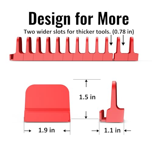 Image of 12 Pcs Magnetic Pliers Organizer for Tool BoxDrawer, Modular Plier Holder | 1.6 inchH Custom-fit Tool Drawer Organizer for Workshop, 2 Big /10 Small Slots Hand Tool Holder for Easy Grab, Gift for Mechanic