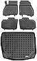 Floor Mats Set for Nissan Leaf 2018-2023 1st and 2nd Row + Cargo Mat S SL SV Rear Rubber Trunk Liner Full Set Electric Car Accessories Black