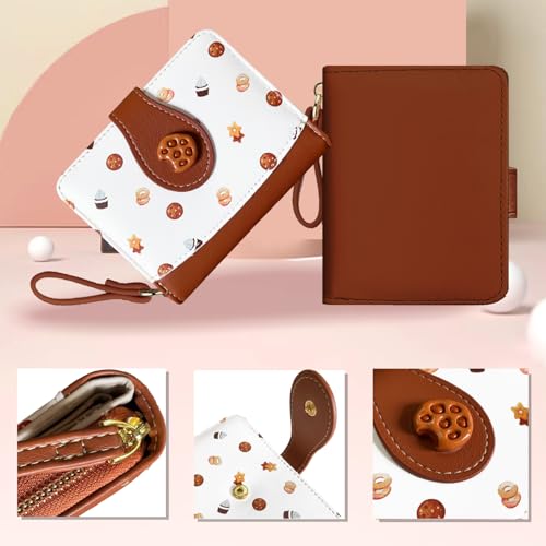 Image of Sunwel Fashion Girls Cutest Prints Wallet Card Slots Small Wallet with Zipper Coin Pouch Wallet for Women