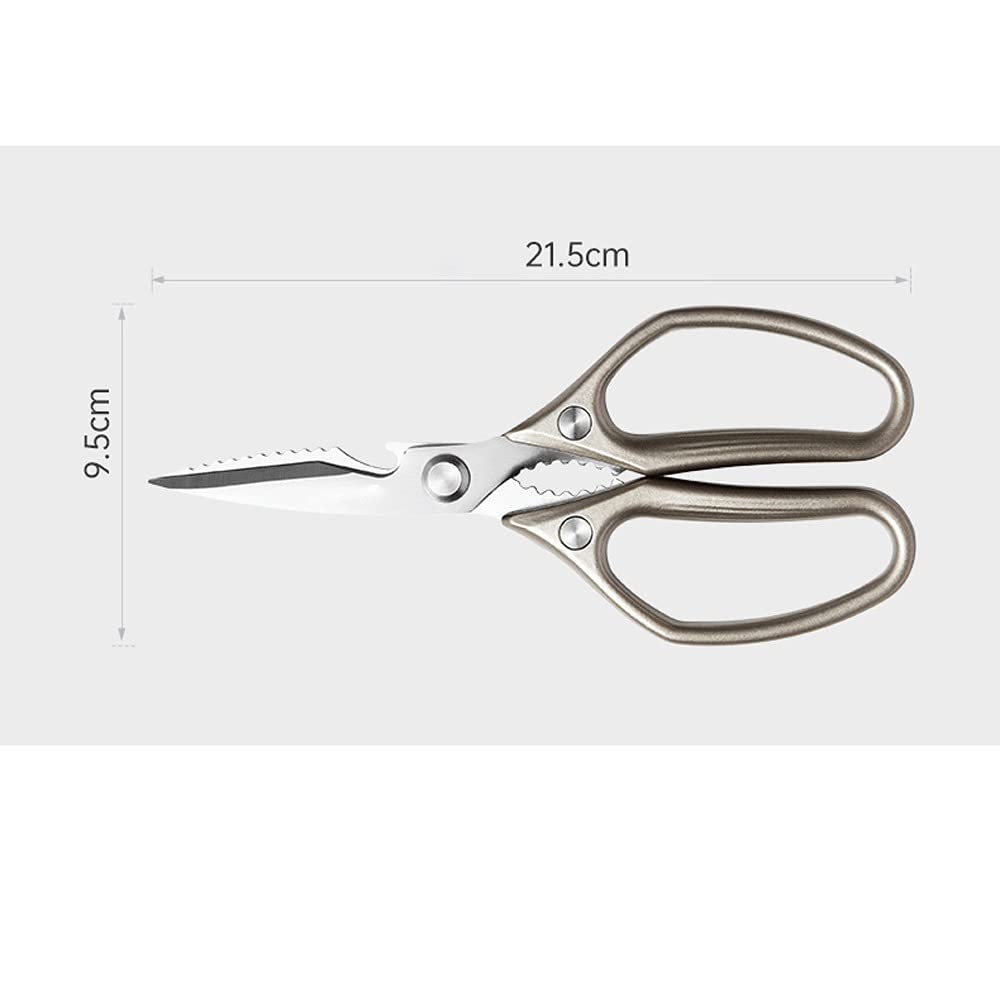 OURVER Küchenschere, Küchenschere 1Pack, Multi Funktion Küchenschere Schwere 304 Edelstahl, für Hühnchen, Fleisch, Fisch