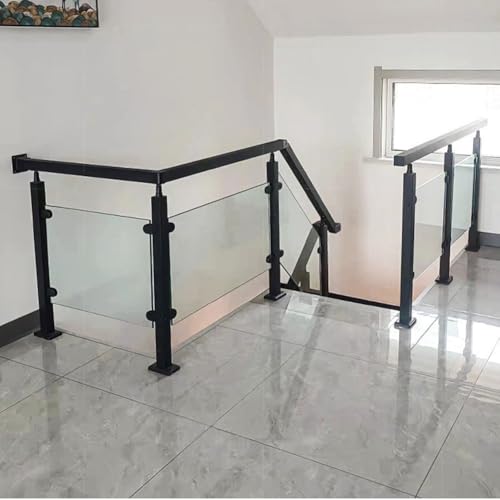 304 Stainless Steel Glass Railing Posts, 39.4" Mid Post for Deck & Stair Systems, Durable Glass Fence Panels, Modern Outdoor Railing Solution, Perfect for Home & Commercial Use