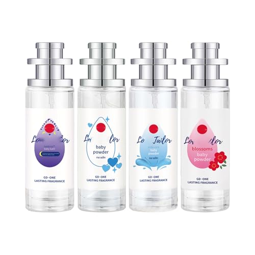 4Pcs Baby Powder Perfume, Baby Soft Perfume - Gentle Floral Fragrance Spray - Long-Lasting Freshness, Hypoallergenic 1.23fl oz Pheromone