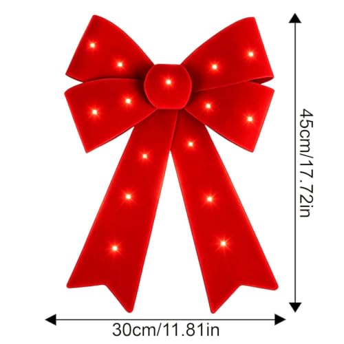 Lazo de Navidad iluminado a pilas que decora paredes sin usar cables 5