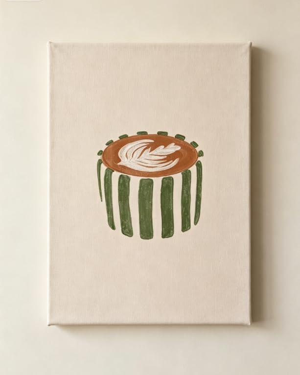 Cuadro First Coffee para decorar cafeterías y cocinas con lienzo abstracto moderno 4