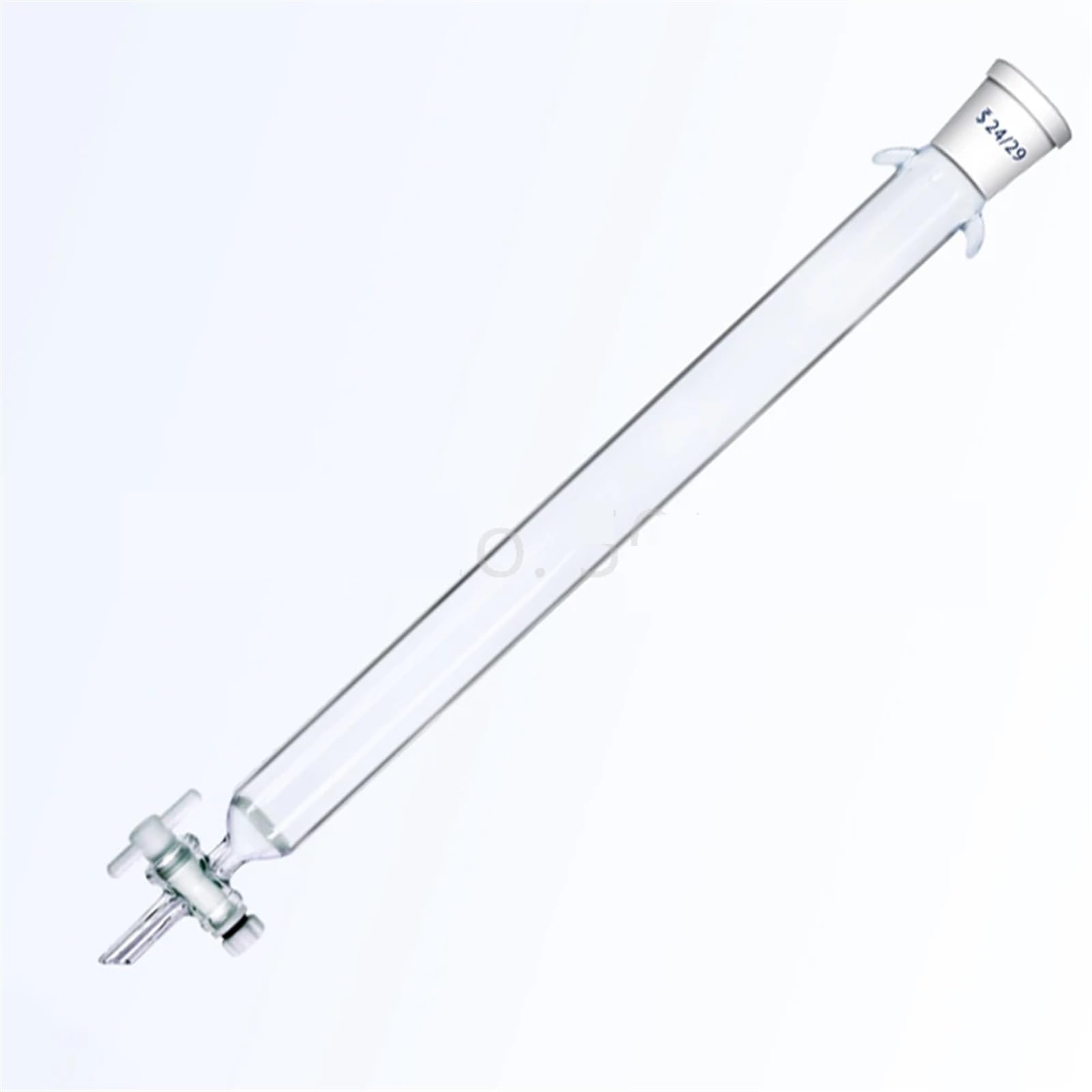 1 columna de cromatografía de vidrio con núcleo de calibre 24# y boca estándar con pistón tetrafluoro(22x400mm)