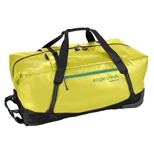 Eagle Creek Migrate - Bolsa de viaje con ruedas de 110 L, duradera, resistente a la intemperie, con ruedas lisas, múltiples opciones de transporte para un fácil transporte, Amarillo, Talla única