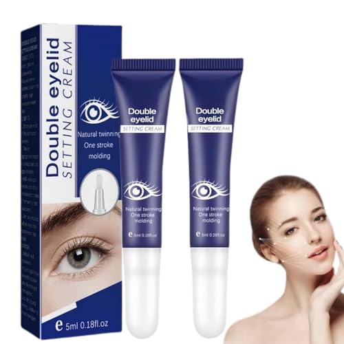 Crema Para Levantar Y Definir Los Párpados, Crema Impermeable Invisible Para Párpados Dobles, Suave Y Natural, Perfecta Para Párpados Caídos Y Flácidos (2pcs)