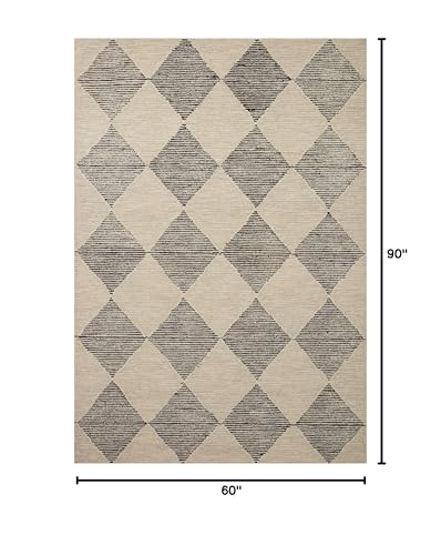 Loloi Chris Loves Julia Francis Collection FRA-01 Beige/Charcoal 5'-0" x 7'-6" Area Rug