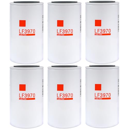 LF3970 Oil/Lube Filter Compatible With Replaces Cummins QSB 5.9L 6.7L ISB Engine Replaces P550428 P551019 3937736 3937144 B7177 Set Of 6