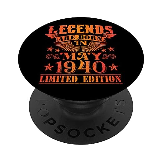 Cumpleaños Mayo 1940 Edición Limitada Regalo Legend May PopSockets PopGrip Intercambiable