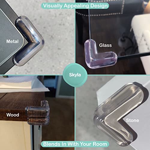 Clear-Edge-Bumpers-12-Pack-by-Skyla-Homes-Safe-3M-Adhesive-Corner-Guards-for-Table-Corners-Safety-High-Resistant-Furniture-Baby-Protectors-Child-Proof-Plastic-Cushion