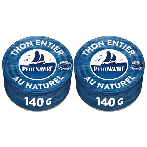 Thon entier au naturel pour repas equilibres Petit Navire en lot de 6