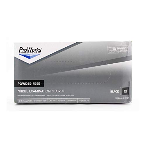 ProWorks Protective Wear GLN107FX Nitrile Exam Gloves, XLarge 6mil