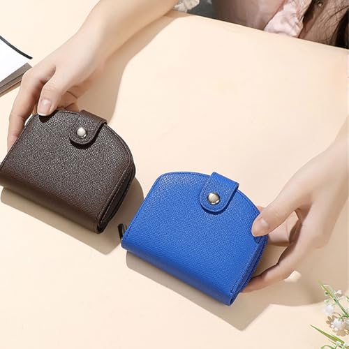 Women Short Purse Card Holder Small Wallet PU Leather Coin Purse Solid Color Wallet Stylish Change Purse for Daily3