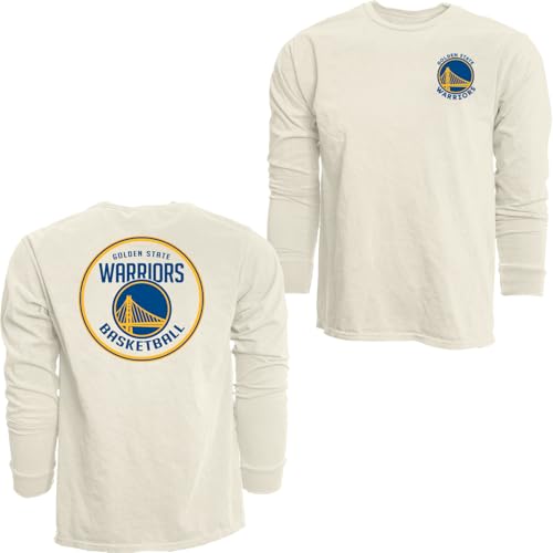 Blue 84 NBA Unisex-Adult NBA Officially Licensed Long Sleeve T-Shirt Ringspun Front/Back Ivory
